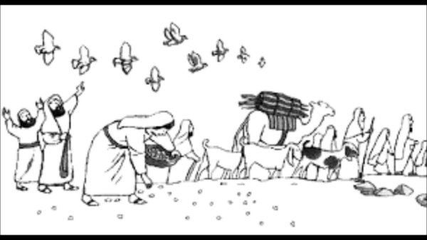 Моисей и Манна Небесная раскраска