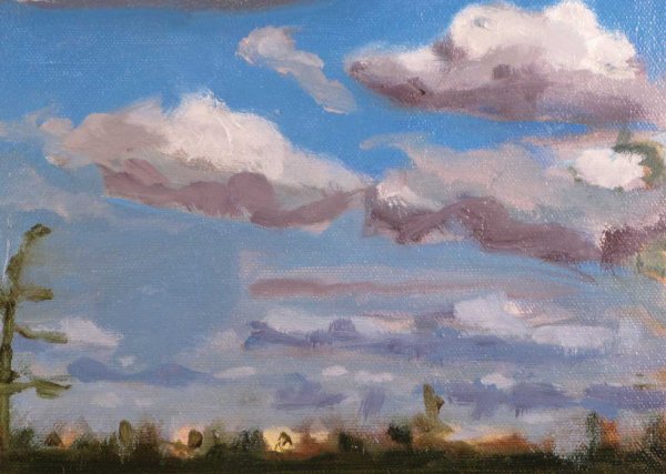 Небо гуашью