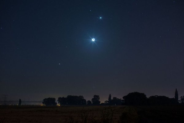 Планета Нептун невооруженным глазом