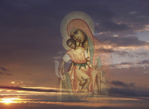 Икона Бога Иисуса Христа и Богородицы