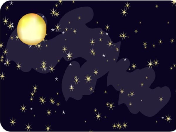 Мультяшные звезды на небе