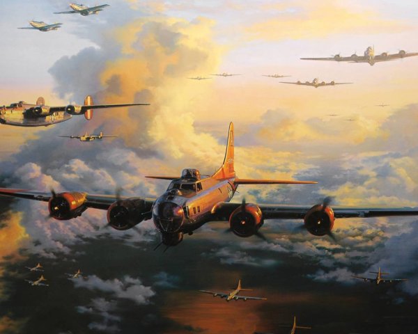 Самолеты на картинах Nicolas Trudgian