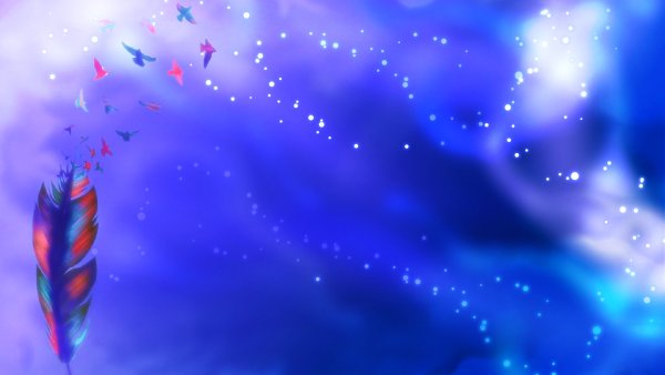 Фон перышки