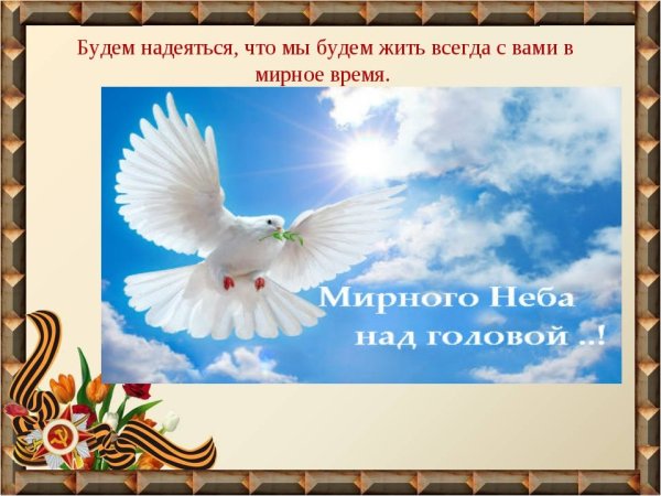 Хорошего дня и мирного неба