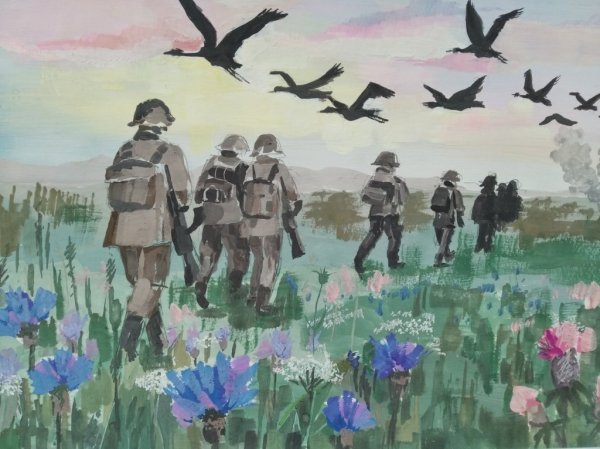 Голуби в небе