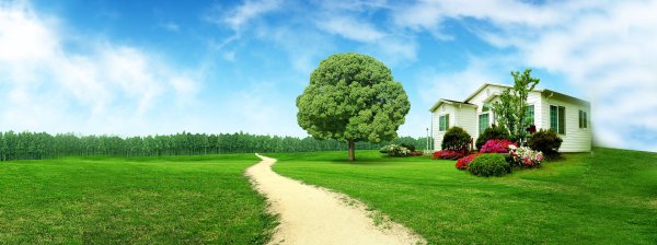 Одинокий дом ночью