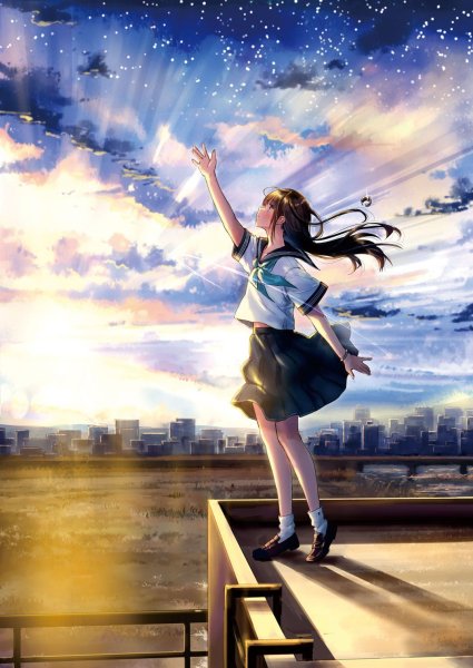 Девушка тянется