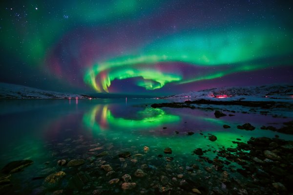 Аврора бореалис Северное сияние