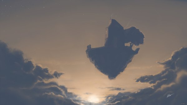 Дом на фоне неба