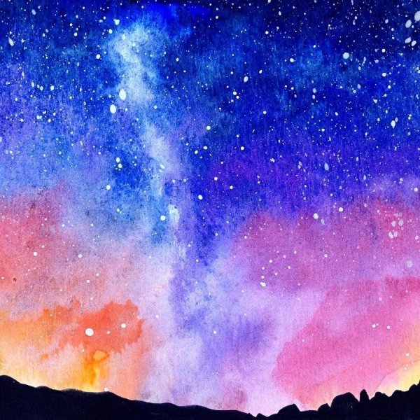 Космос акварелью