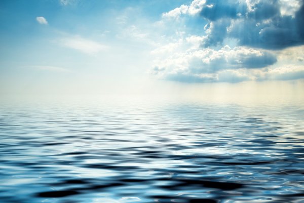 Небо море облака Горизонт