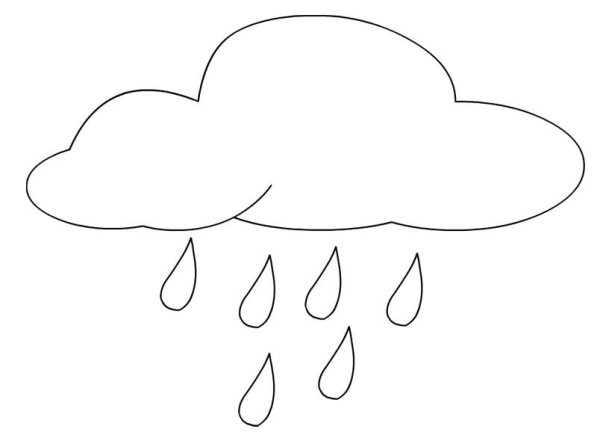 Облако трафарет для вырезания