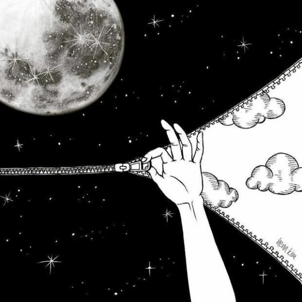 Космос черно белый