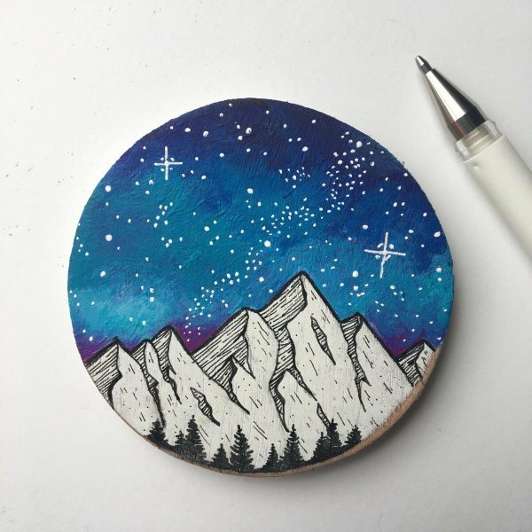 Космос рисунок фломастерами