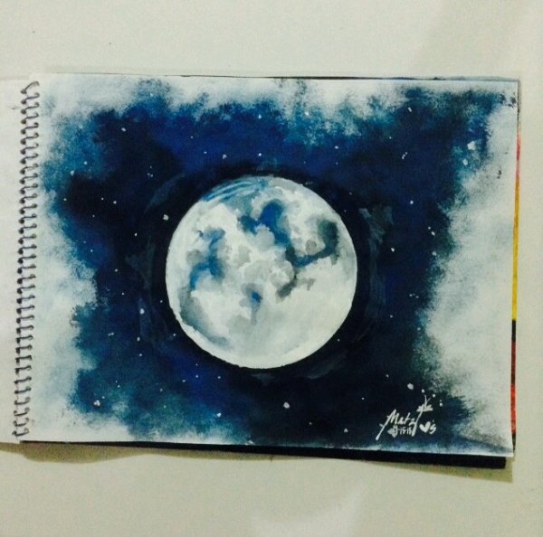 Космос акварелью для начинающих