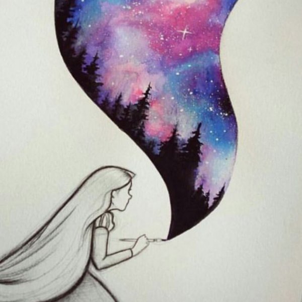 Акварельные мастер классы на тему космос