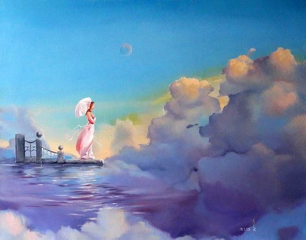 Женщина на море