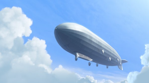 Дирижабль Цеппелин живопись