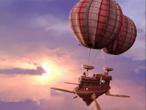 Дирижабль в небе