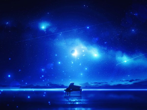 Аниме арт звездное небо