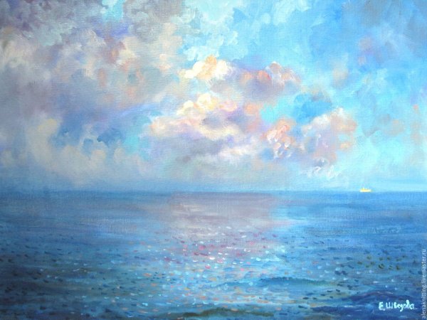 Художник Южаков картина море штиль