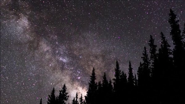 Голубое звездное небо