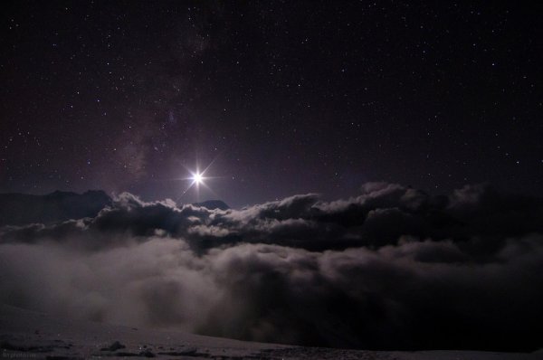 Ночное небо и человек