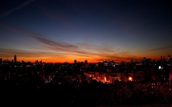 Закат в городе