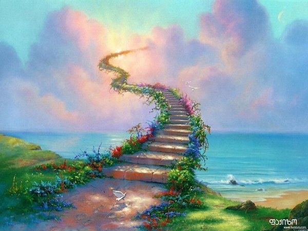 Картина лестница в небеса Джим Уоррен