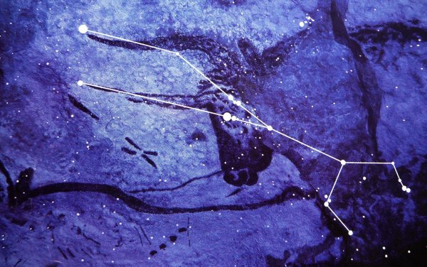 Карта звездного неба в пещере Ласко