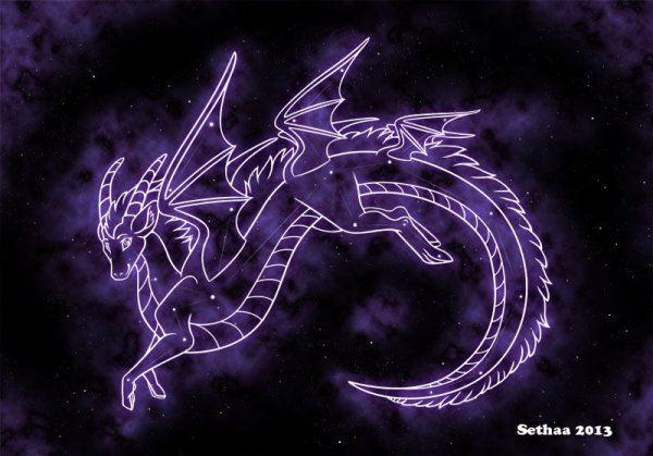 Дракон Созвездие схема с названиями звезд