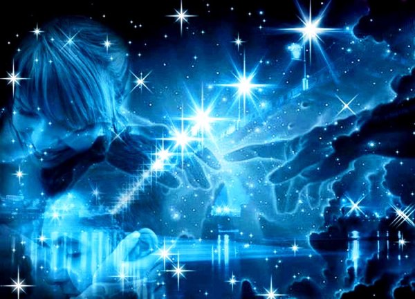 Человек на фоне звездного неба