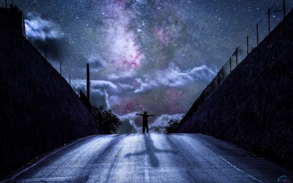 Озеро и звездное небо