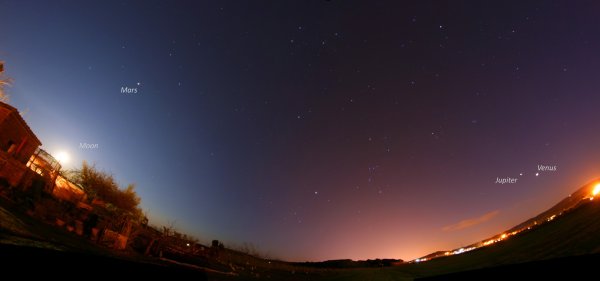 Планета Венера вид с земли