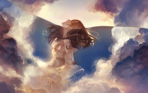 Девушка отпускает птицу