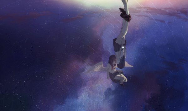 Аниме девушка в воздухе