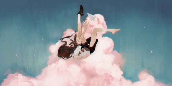 Девушка падает