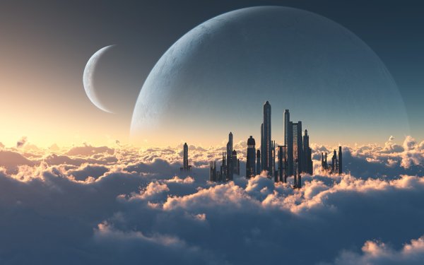 Город будущего в космосе