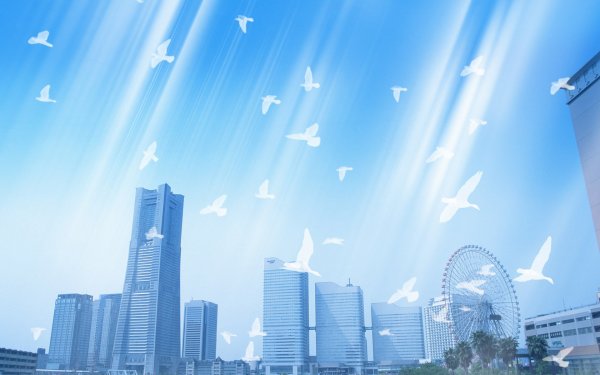 Фон небо город