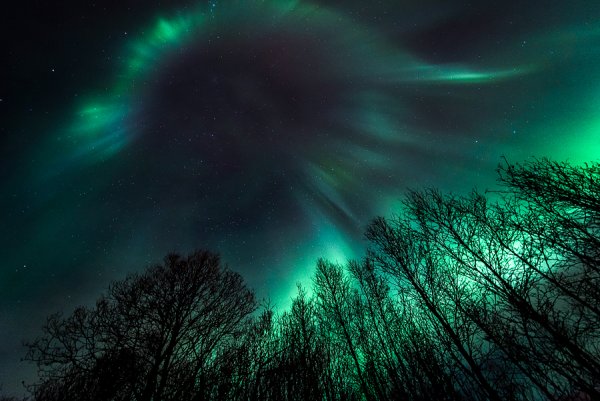 Млечный путь и Северное сияние