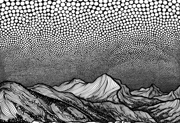 Тучи гравюра