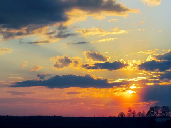 Заря облака