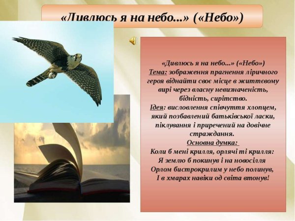 Дивлюсь я на небо