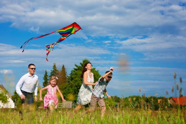 Семья воздушный змей