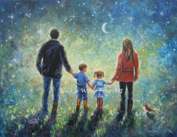 Картина счастливая семья