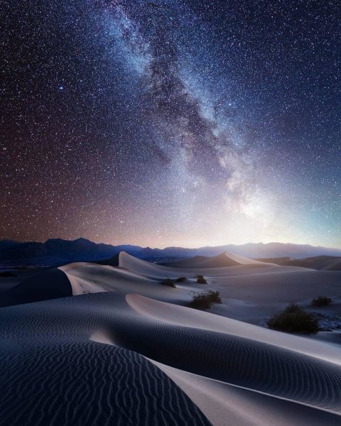 Млечный путь над национальном парке Уайт Сандс