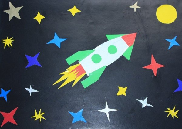 Аппликация звездное небо