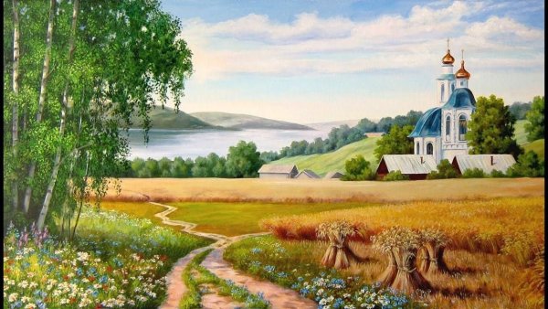 Художник Самарская Елена моя Россия-Святая Русь