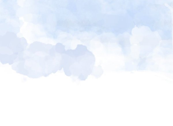 Акварельные облака на белом фоне