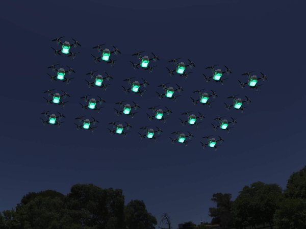 Шоу дронов в Китае